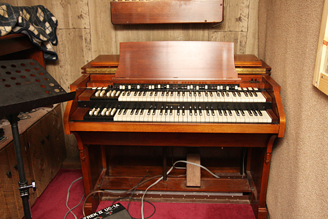 Sharing the vocal booth with the Hammond C3